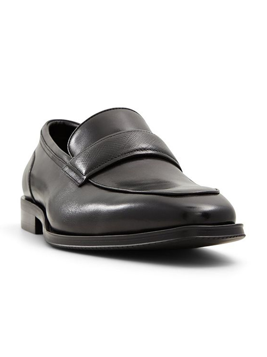 

ALDO Men Leather Formal Loafers, Black