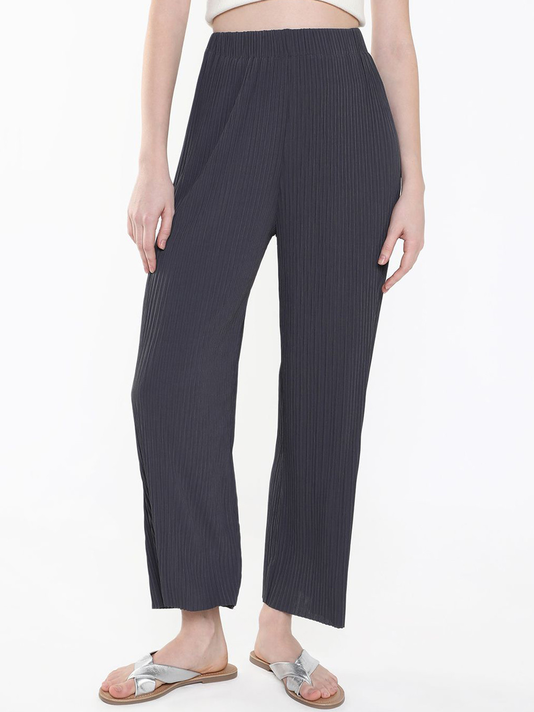 

SHOWOFF Women Comfort Slim Fit Trousers, Grey