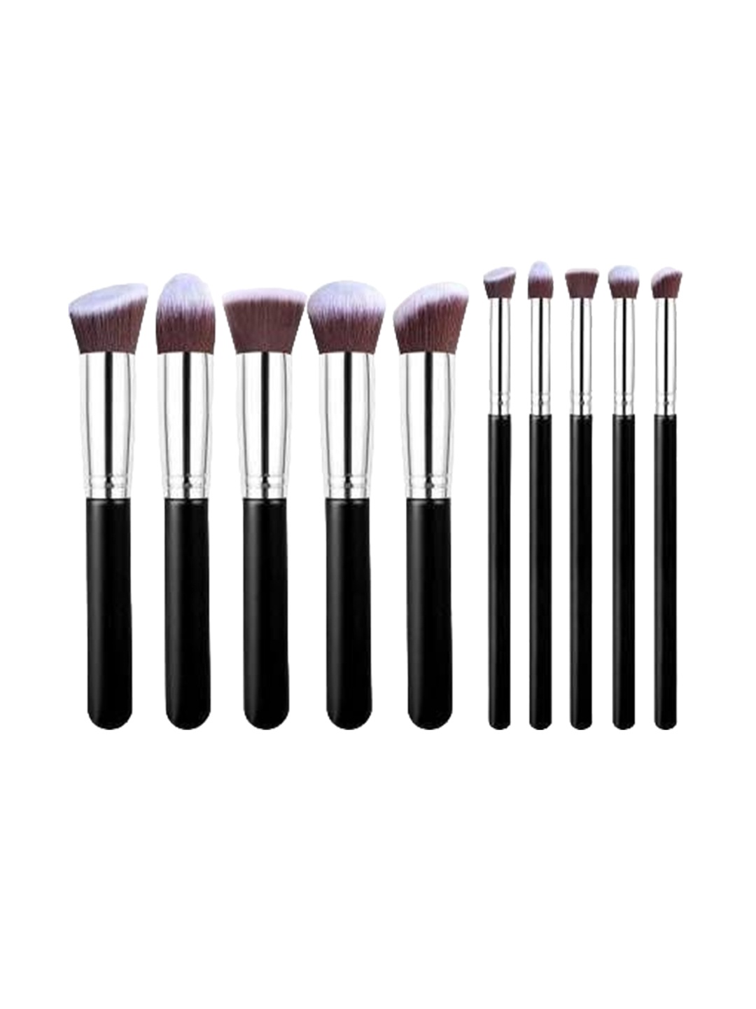 

YELGO Set Of 10 Foundation, Eyeliner & Eyeshadow Makeup Brushes, Black