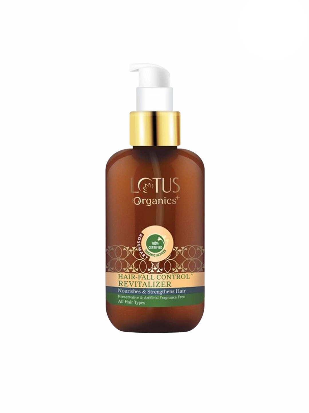 

Lotus Organics+ Hair Fall Control Revitalizer With Red Onion - 100ml, Coffee brown