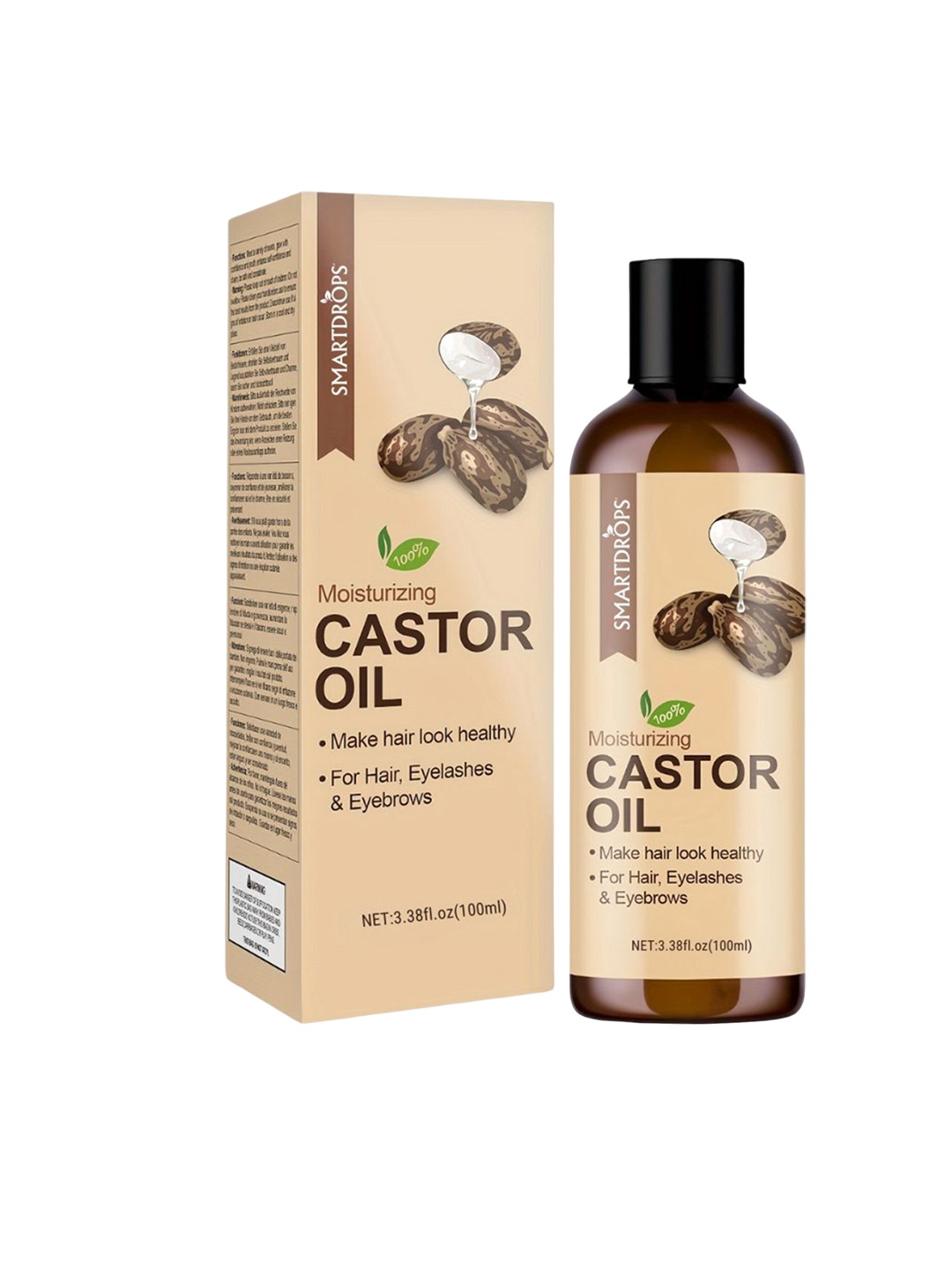 

Smartdrops Black Castor Oil For Skin & Hair - 100ml, Brown