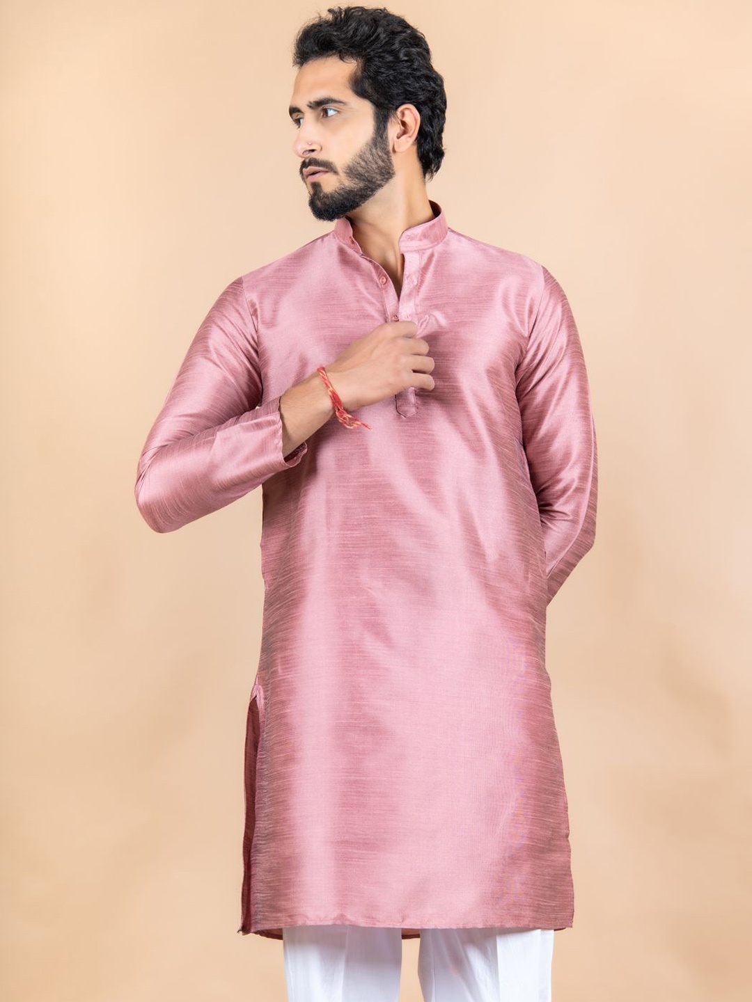 

Tistabene Mandarin Collar Straight Kurta, Purple