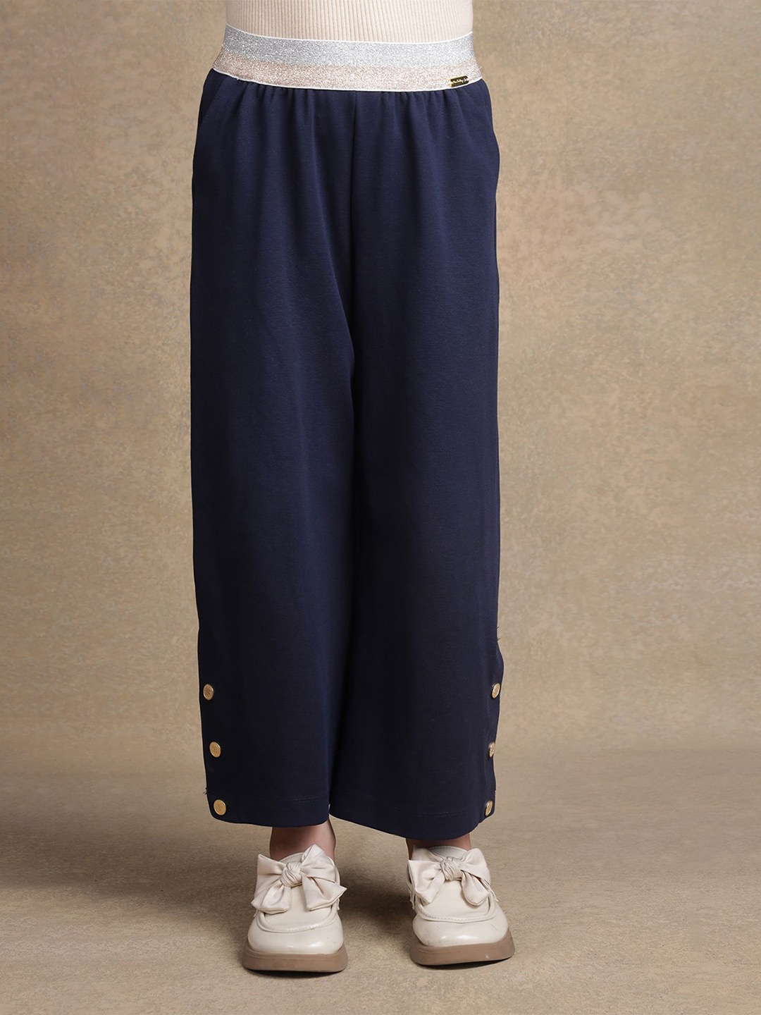 

One Friday Girls Relaxed Loose Fit Culottes Trousers, Navy blue