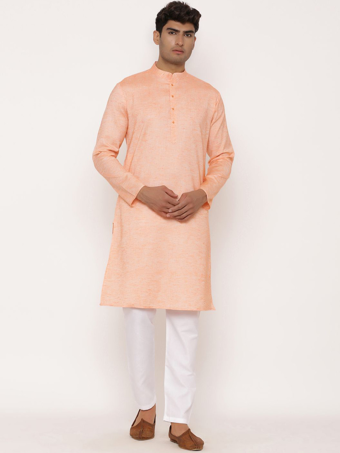 

Tistabene Mandarin Collar Straight Kurta, Orange
