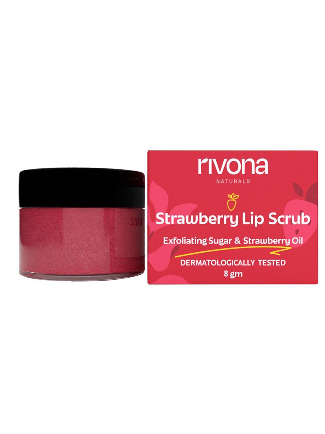 

Rivona Naturals Sugar Strawberry Oil Exfoliating Lip Scrub- 8g, Pink