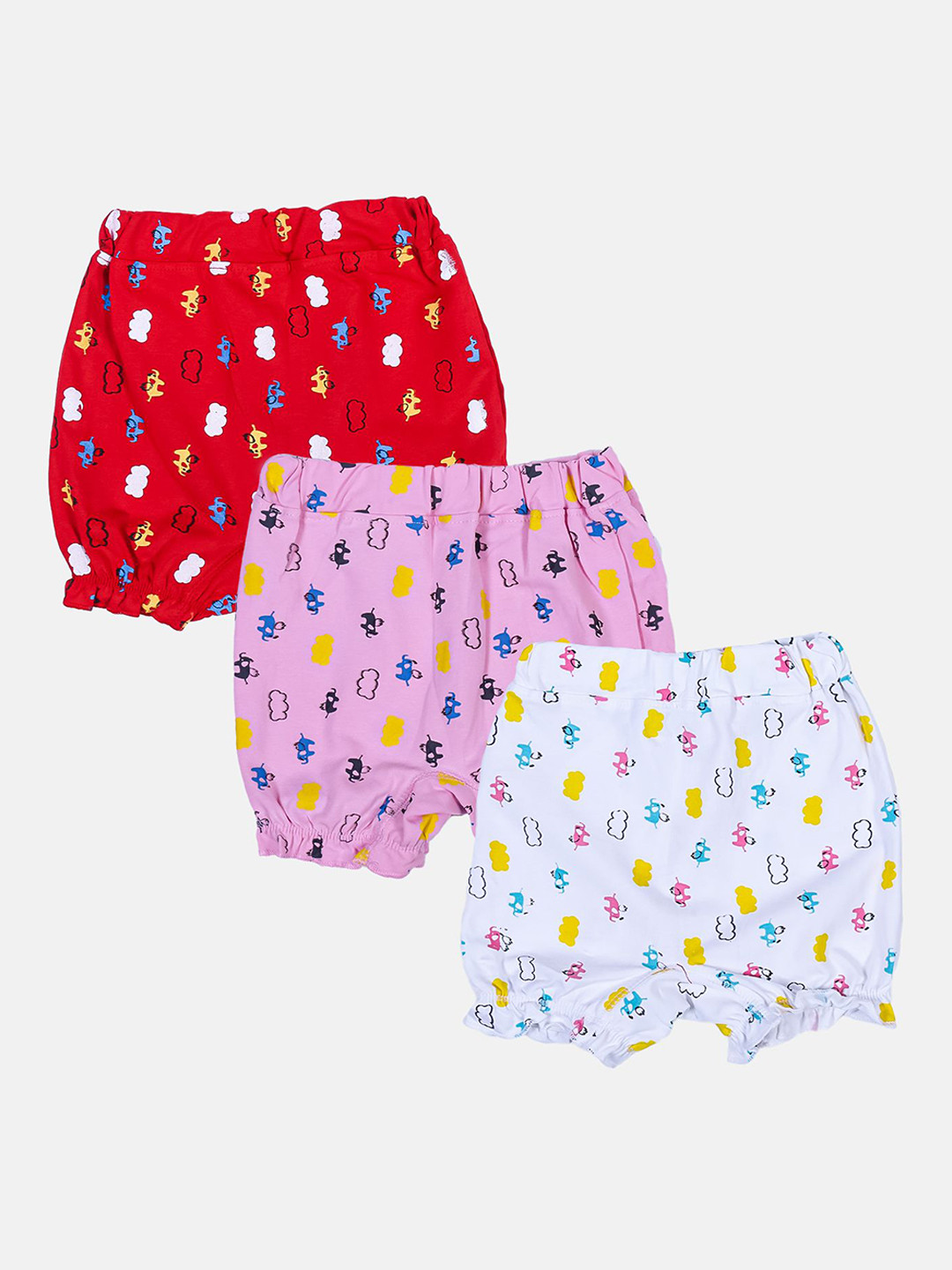 

inner amour Pack Of 3 Assorted Cotton Bloomers Briefs
