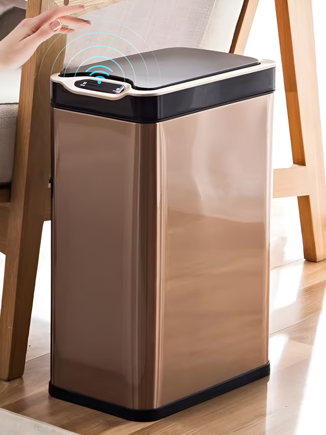 

The Better Home Brown Stainless Steel Automatic Smart Sensor Dustbins With Lid- 20L, Gold