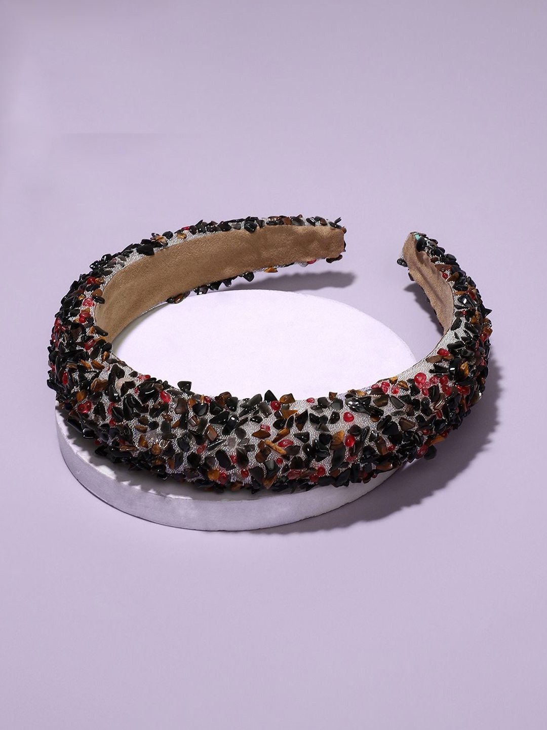 

SOHI Women Embellished Hairband, White