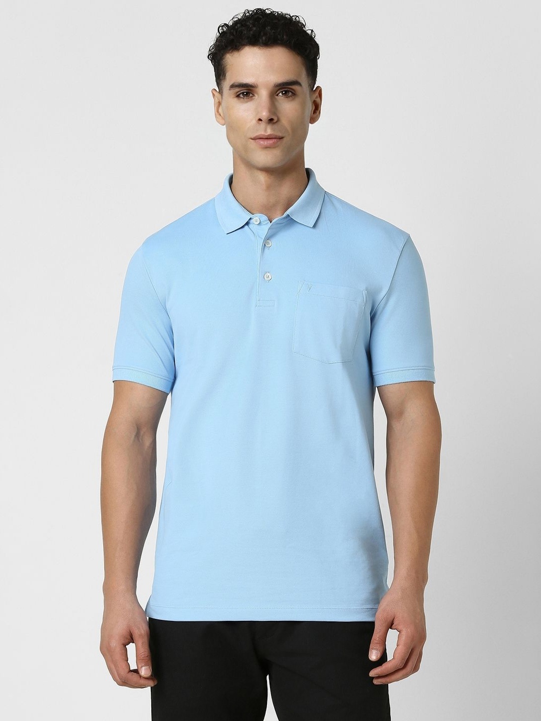 

Van Heusen Men Polo Collar Pockets T-shirt, Blue