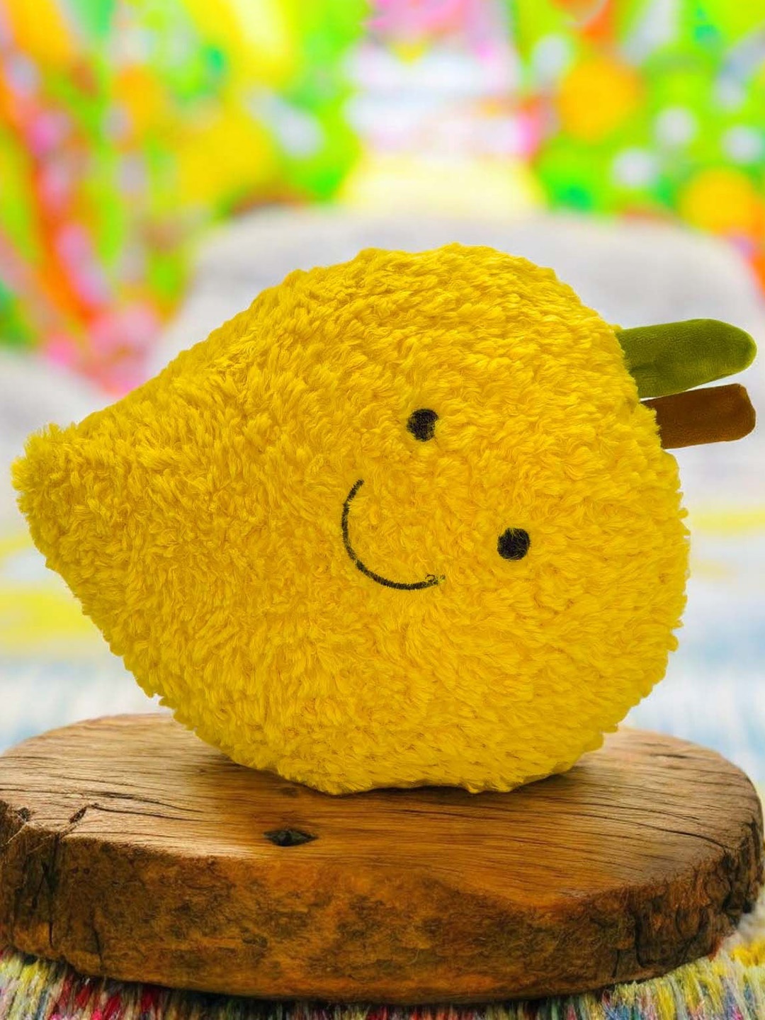 

LITTLE GINNIE Kids Pure Cotton Soft & Cushy Mango Soft Toy, Yellow