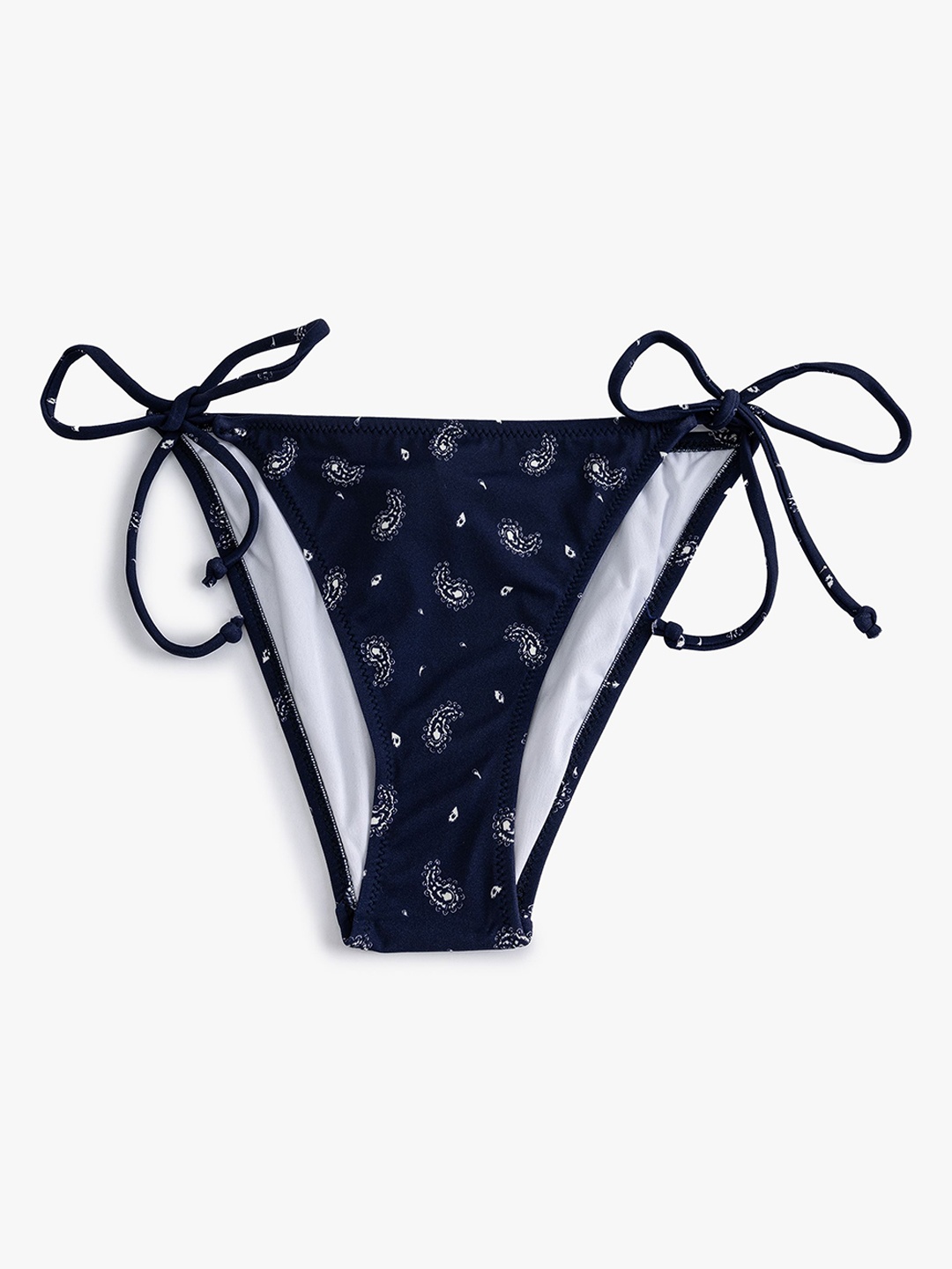 

Koton Women Printed Swim Briefs, Navy blue