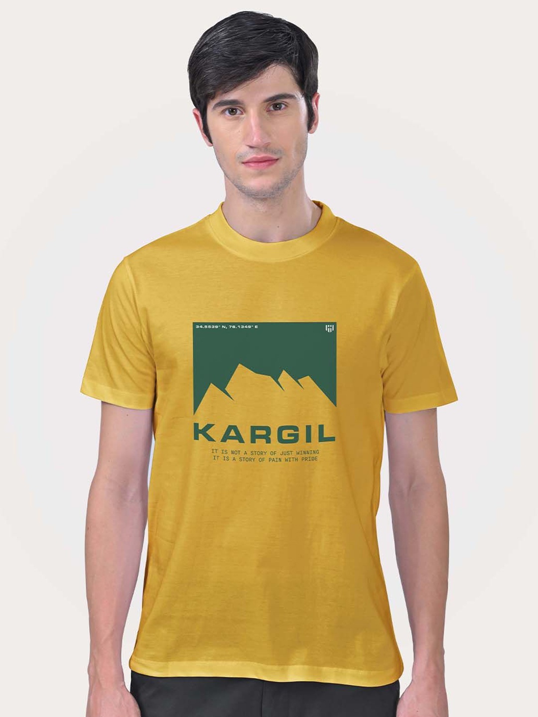

Aero Armour Unisex Printed Applique T-shirt, Yellow