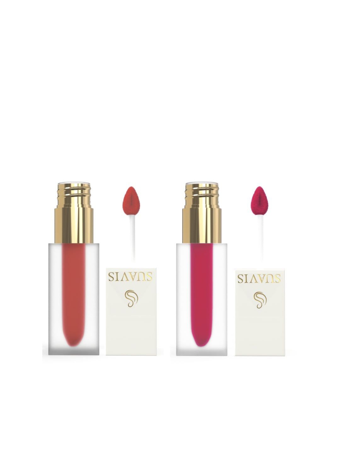 

SUAVIS Set Of 2 Matte Liquid Long Lasting Lipstick - 8gm - 208, 209, Red