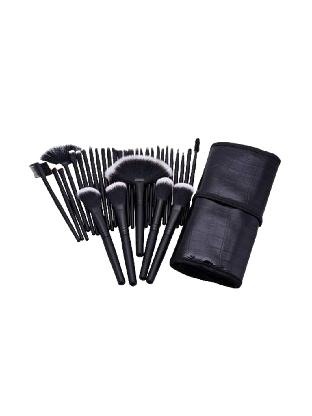 

YELGO Set Of 24 Makeup brush With Leather Pouch, Black