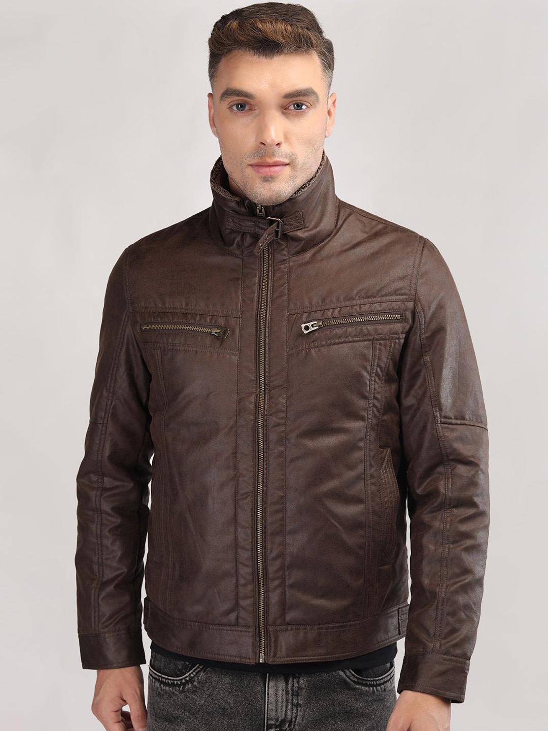 

LURE URBAN Men Outdoor Puffer Jacket, Coffee brown