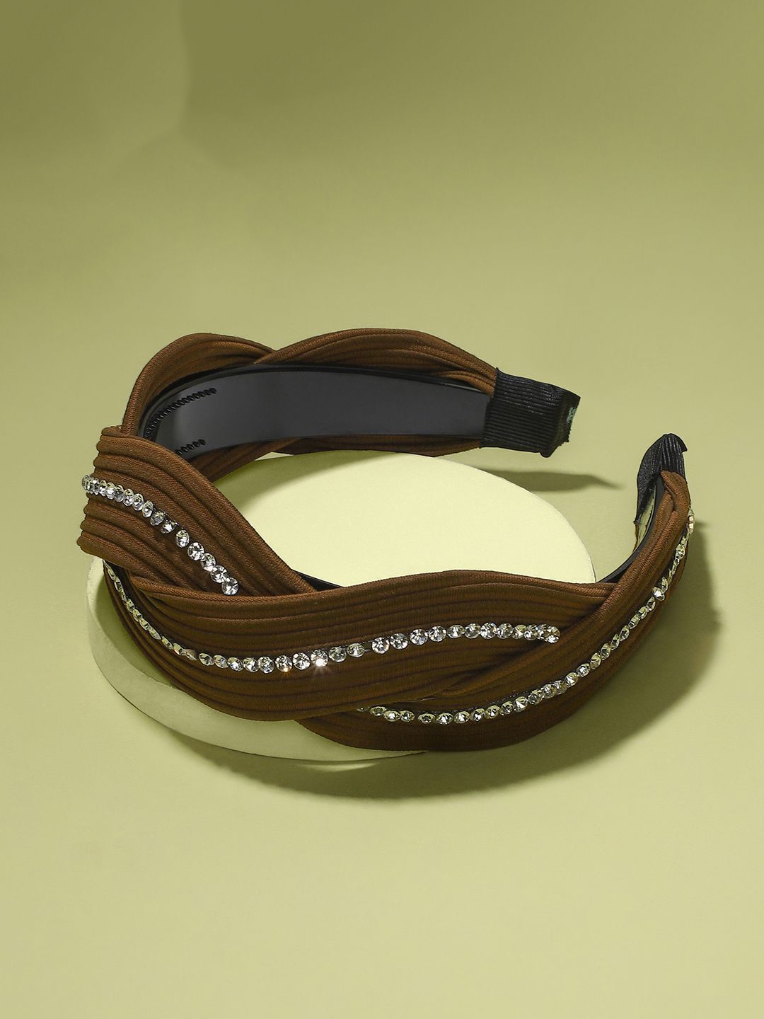 

SOHI Women Embellished Hairband, Brown