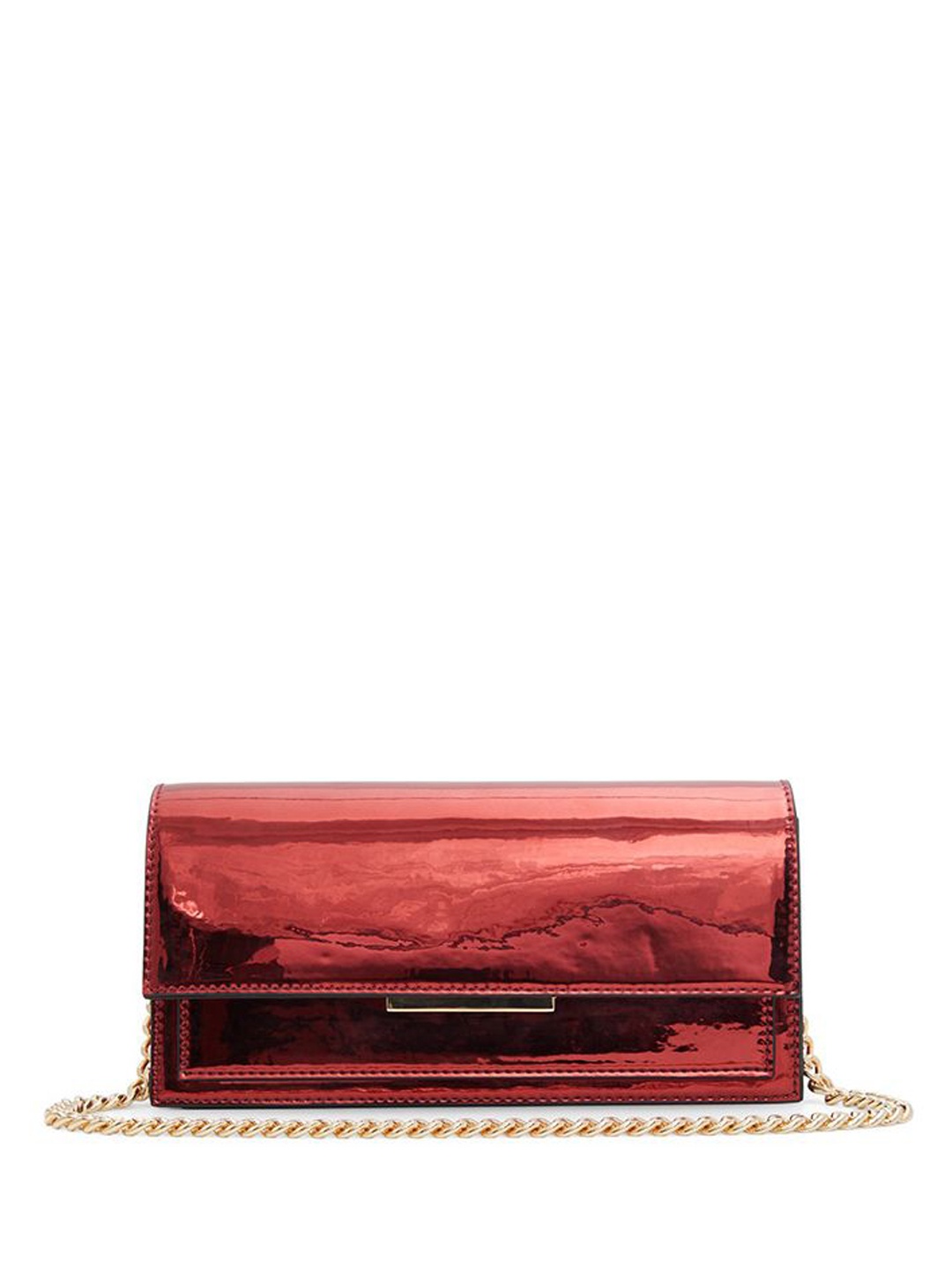 

ALDO Colourblocked Structured Sling Bag with Tasselled, Red