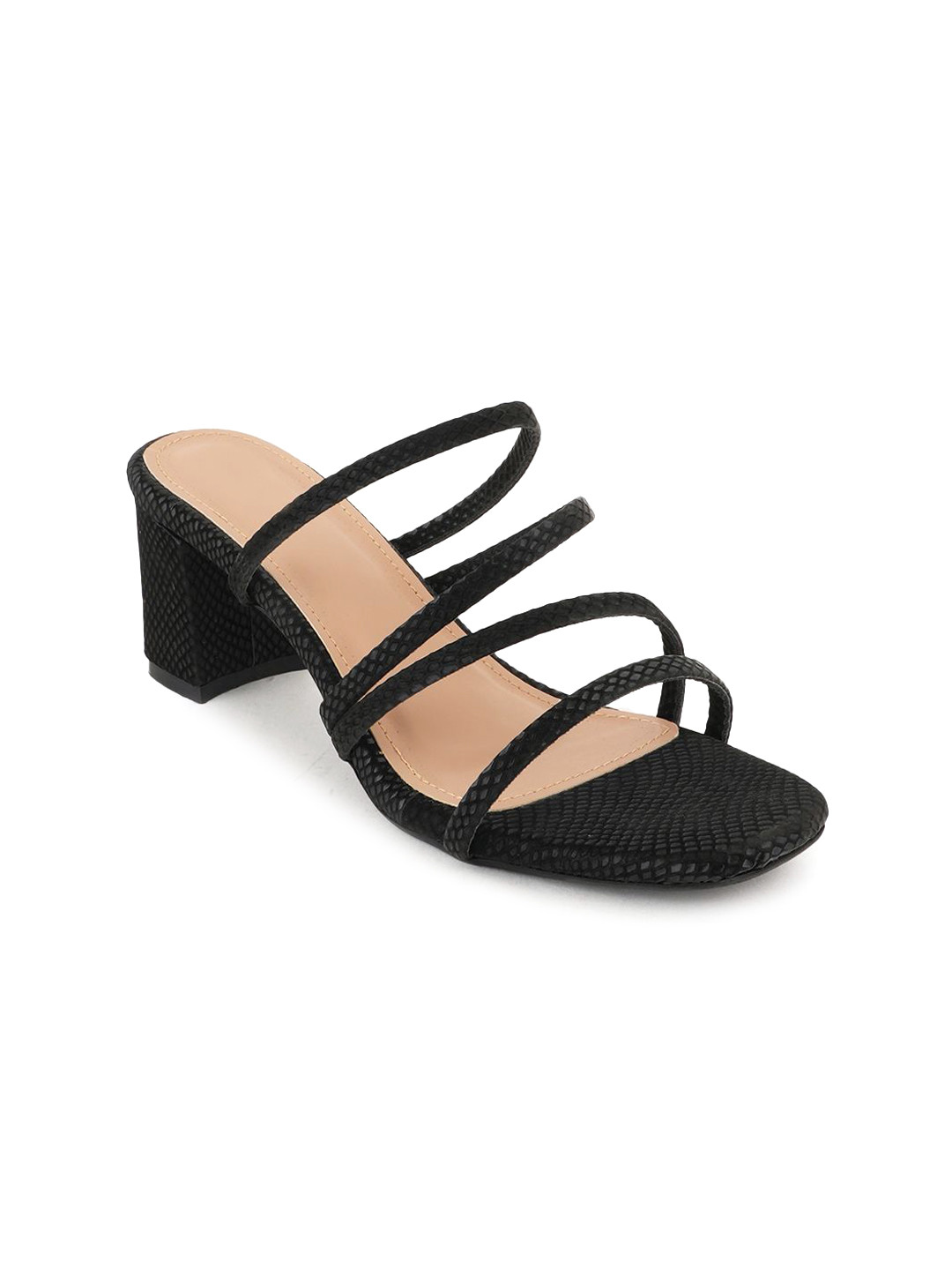 

Style Shoes Textured Suede Block Pumps, Black