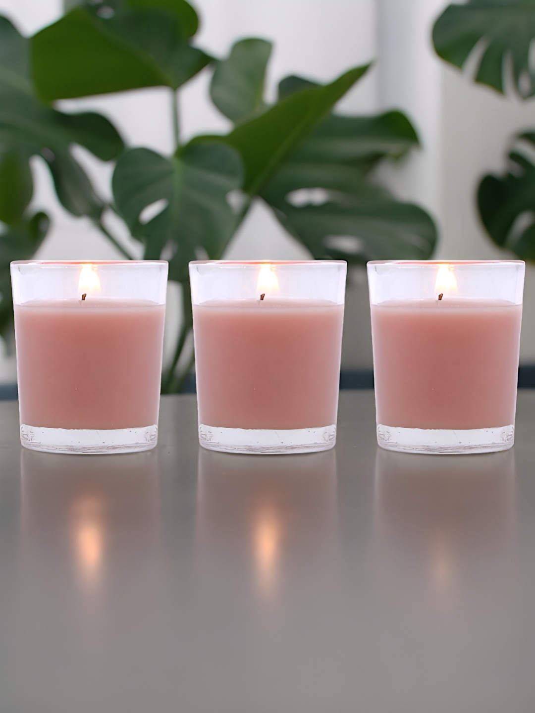 

HOSLEY Brown 3 Pieces Fragranced Hazelnut Creme Filled Jar Candle