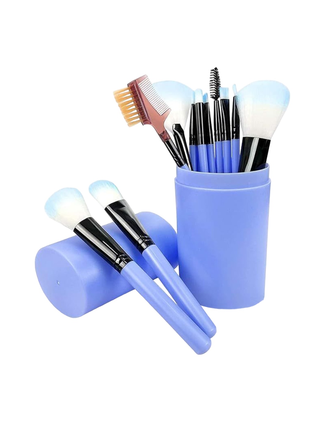 

YELGO Professional Set Of 12 Makeup Brushes With Storage Box, Blue