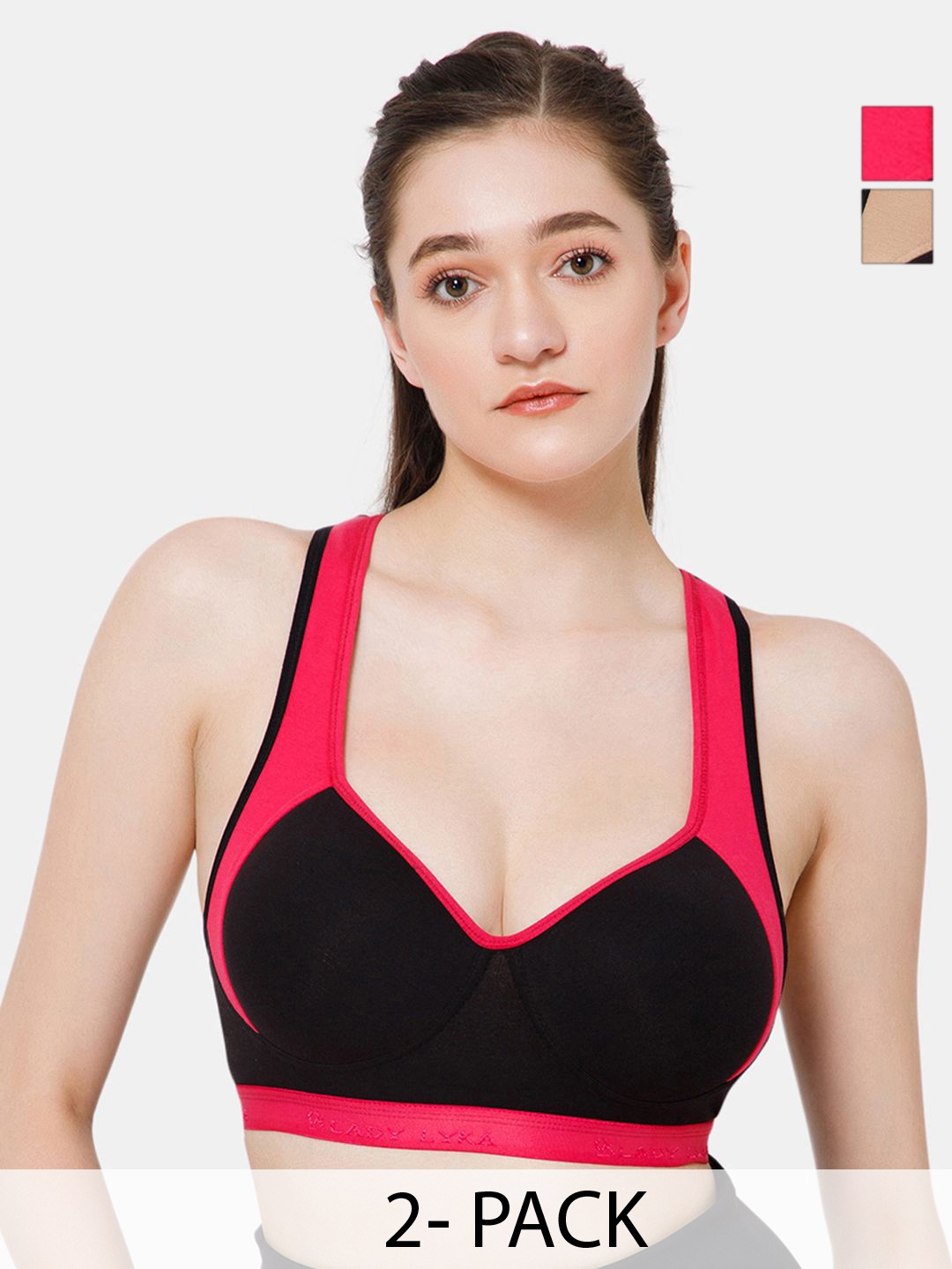

Lady Lyka Bra Medium Coverage Lightly Padded, Magenta