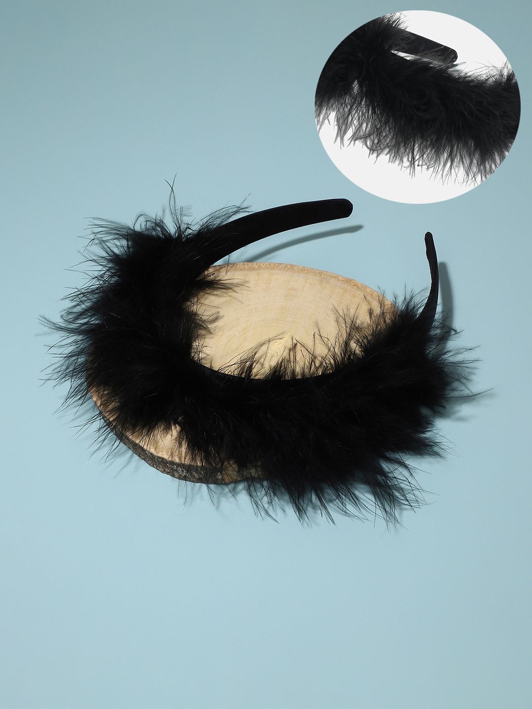 

SOHI Women Fur Hairband, Black