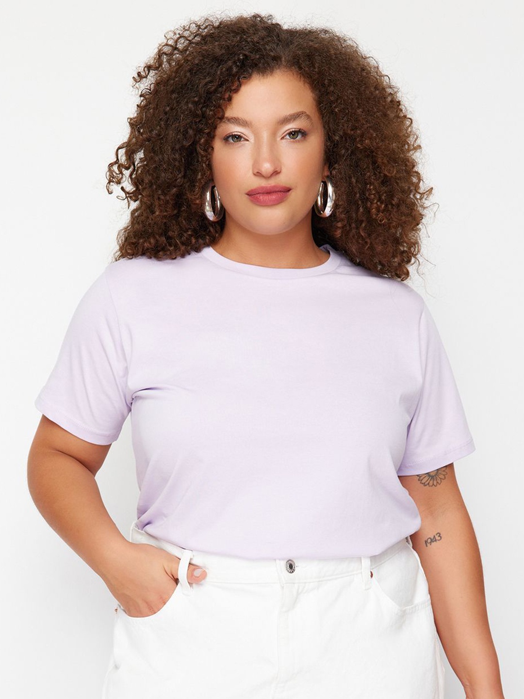

Trendyol Women V-Neck Pockets T-shirt, Na