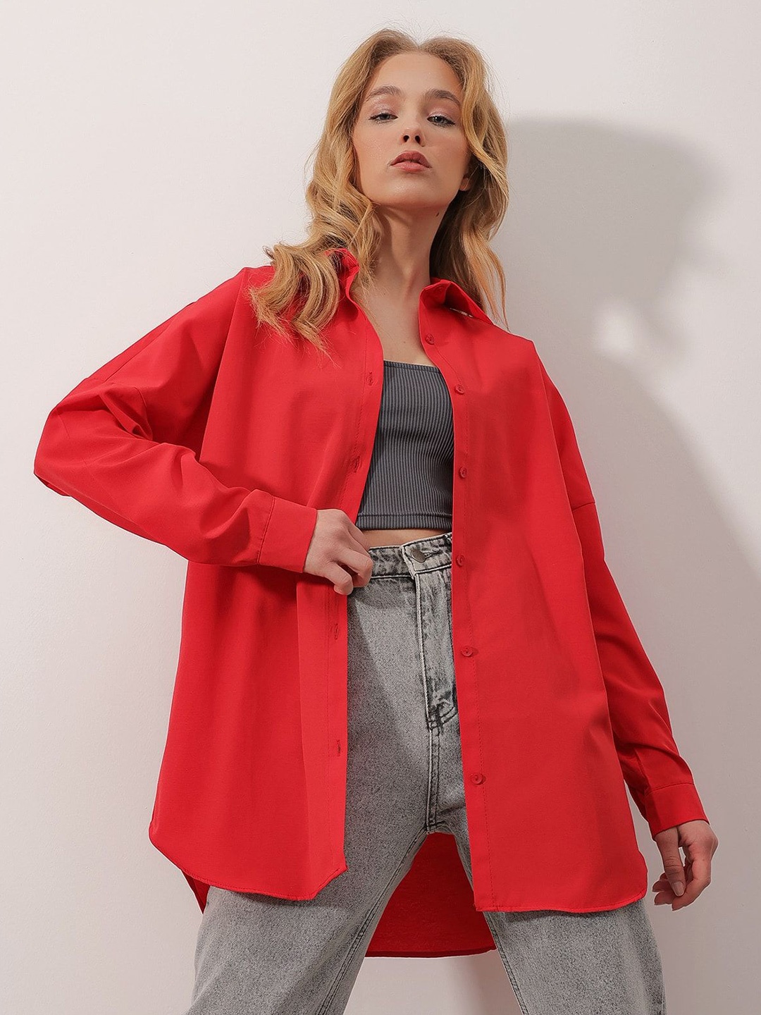 

Trend Alacati stili Women Opaque Casual Shirt, Na