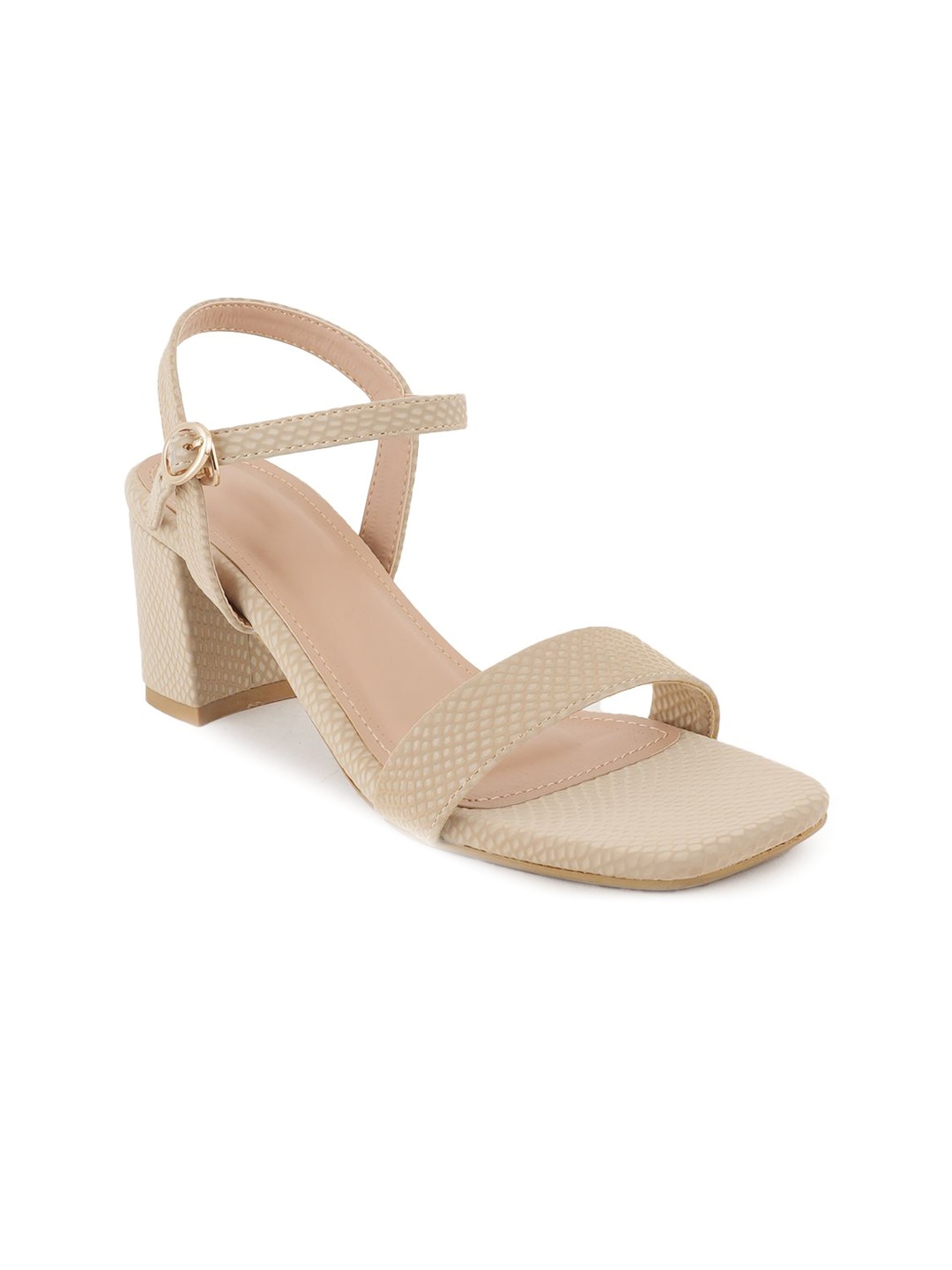 

Style Shoes Textured Suede Block Pumps, Cream