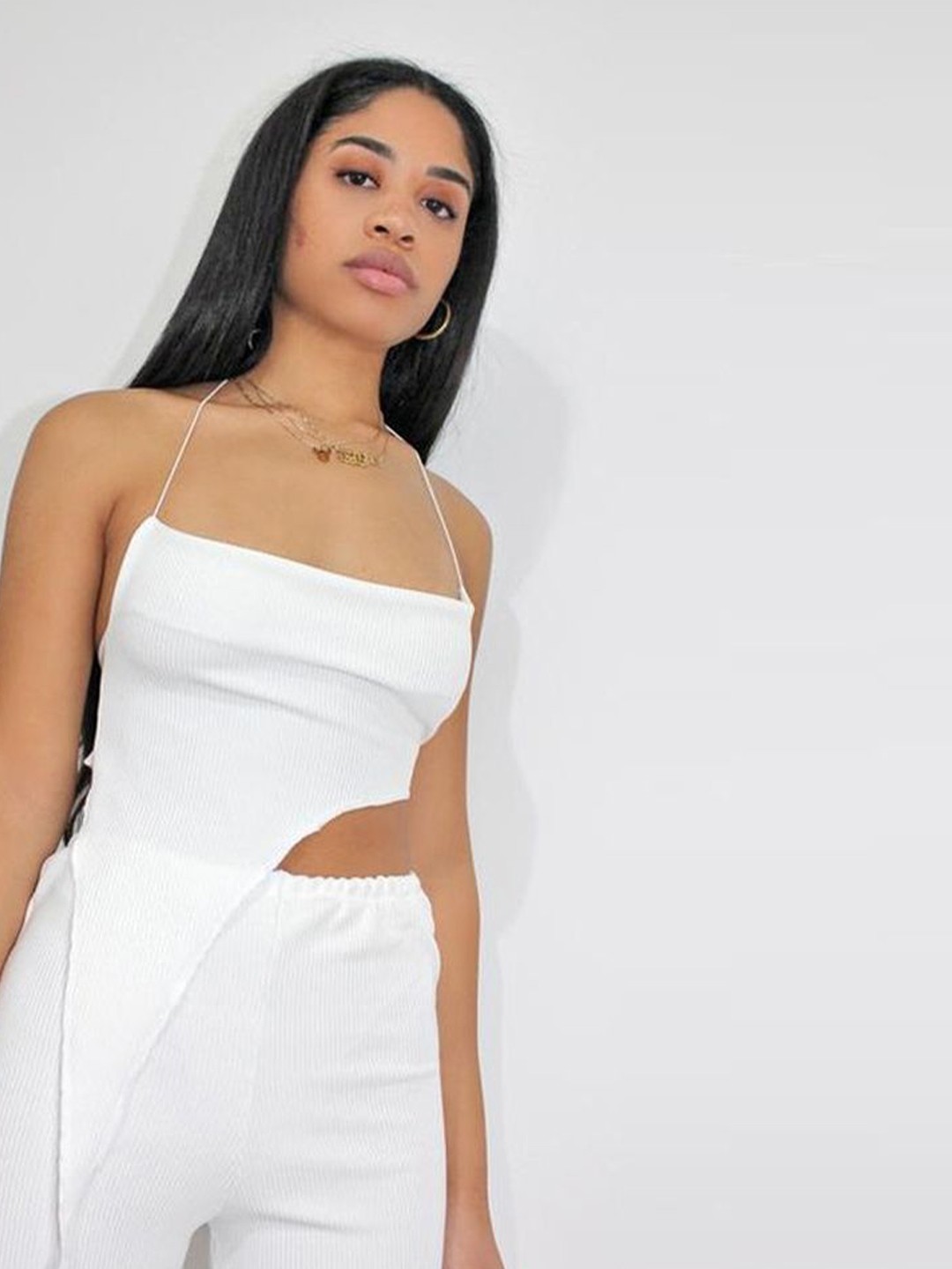 

LULU & SKY Styled Back Top, White