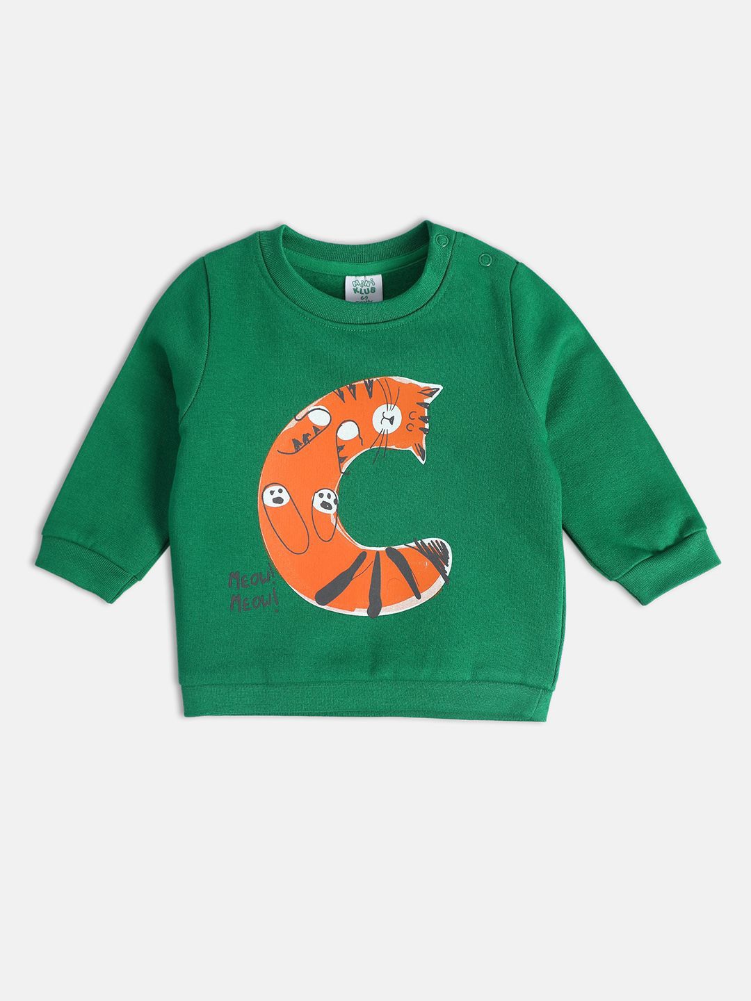 

MINI KLUB Girls Printed Sweatshirt, Green