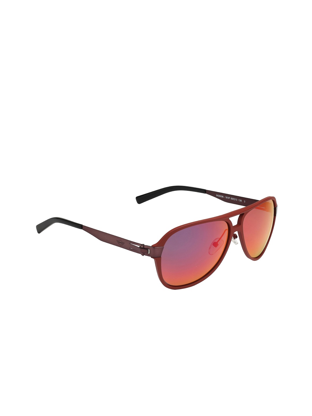 

MINI Cooper Unisex Aviator Sunglasses with UV Protected Lens M35006-161P 60 S, Red