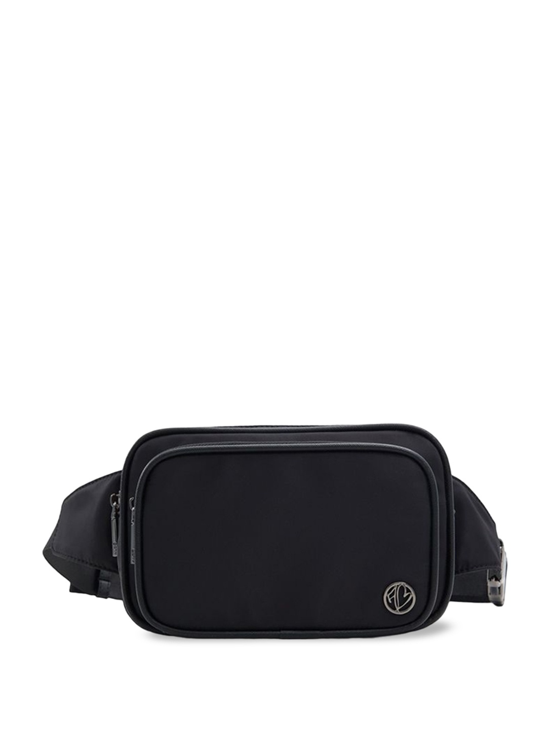 

ALDO Colourblocked Oversized Structured Handheld Bag with Cut Work, Black