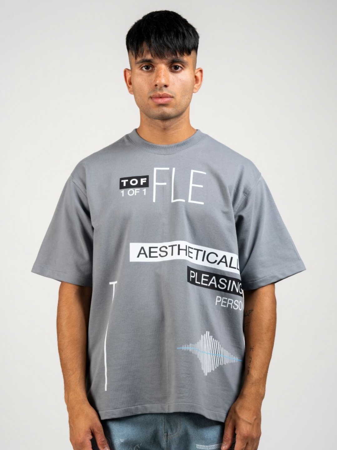 

TOFFLE Unisex Printed T-shirt, Charcoal