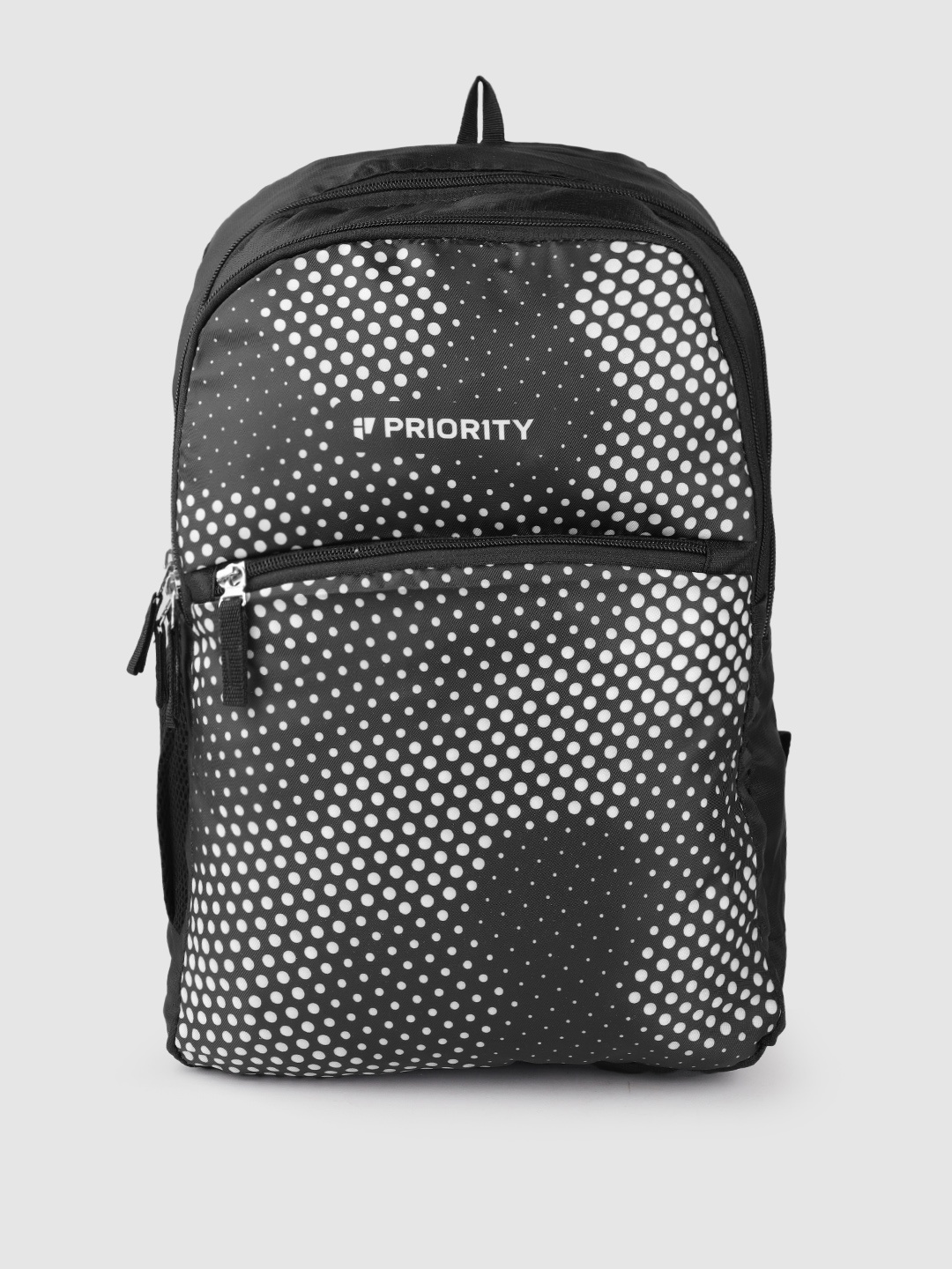 

Priority Unisex Geometric Printed Backpack- 27L, Black