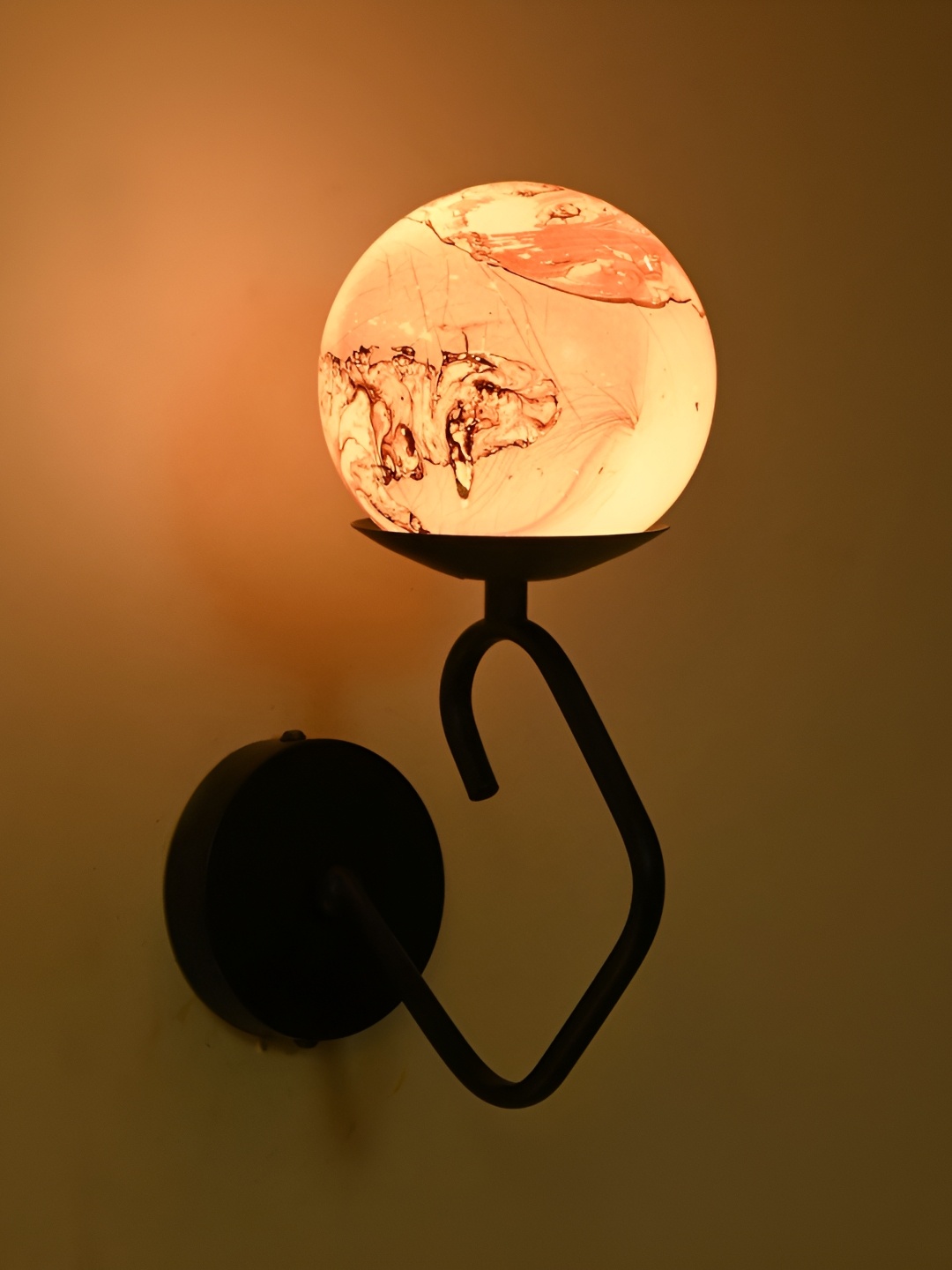 

Afast Brown & White Glass Traditional Rectangle Shaped Wall Lamp