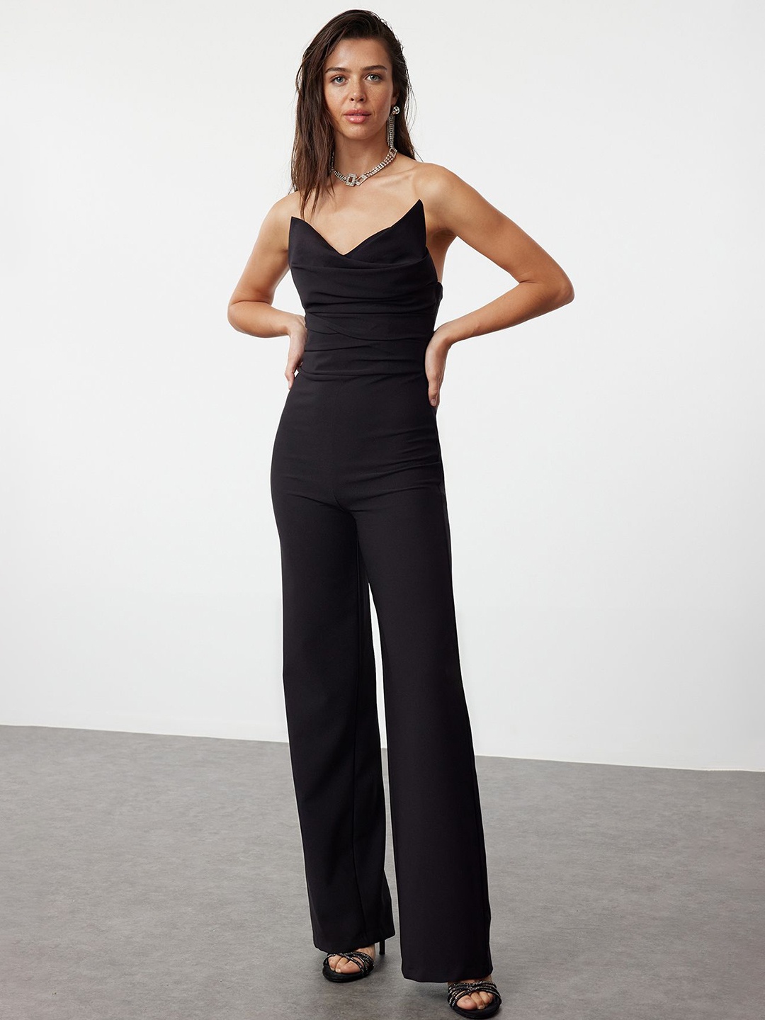 

Trendyol Solid Basic Jumpsuit, Black