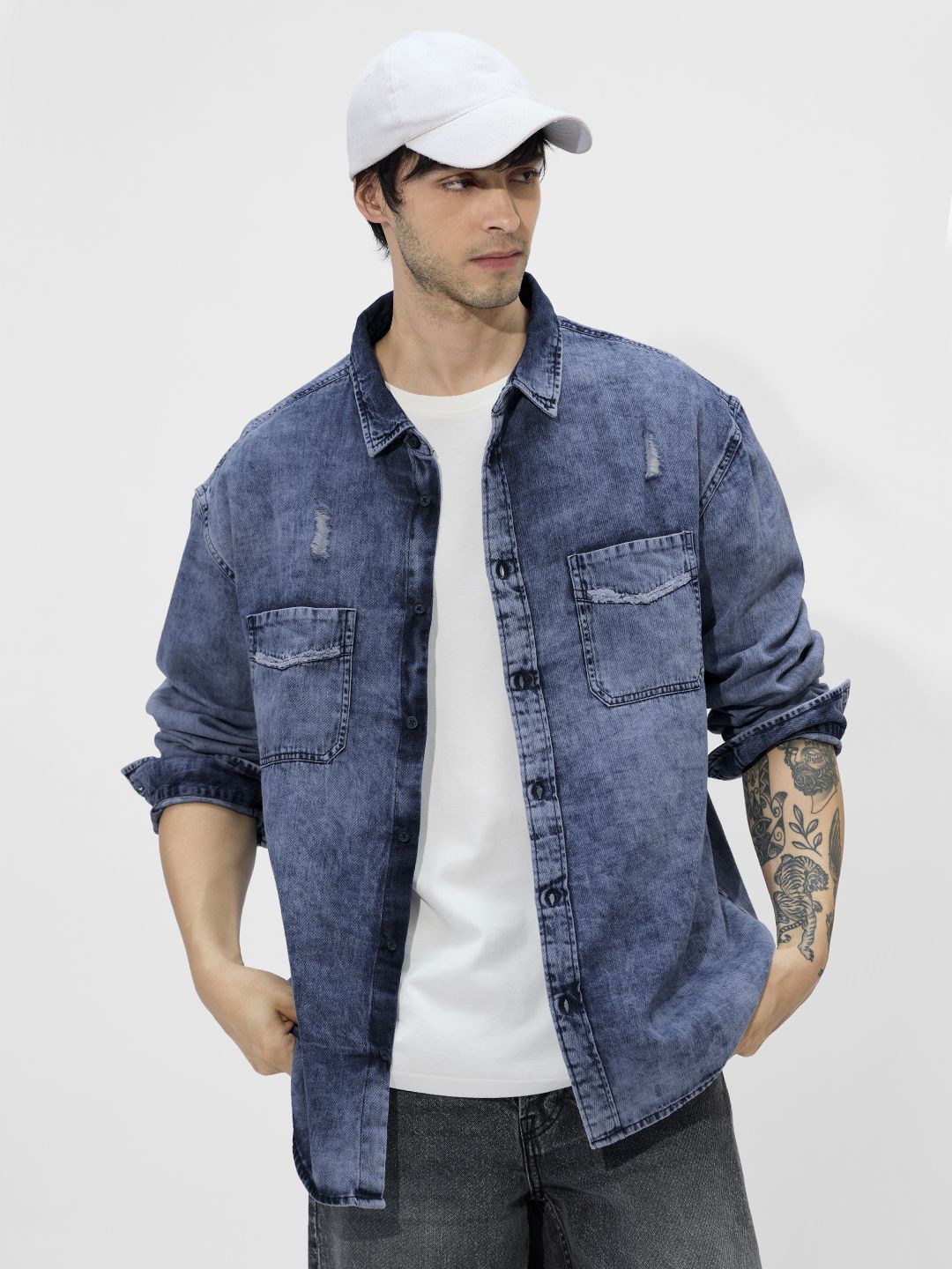 

The Souled Store Men Opaque Casual Shirt, Blue
