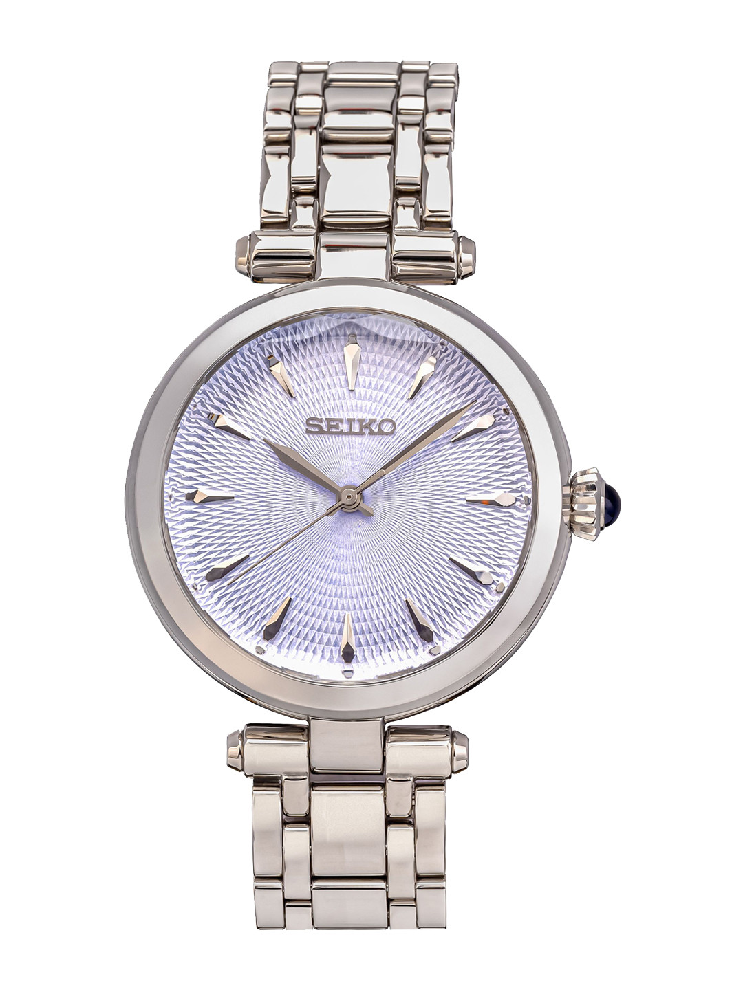 

SEIKO Women Dial & Stainless Steel Bracelet Style Straps Analogue Motion Powered Watch SRZ553P1, Silver