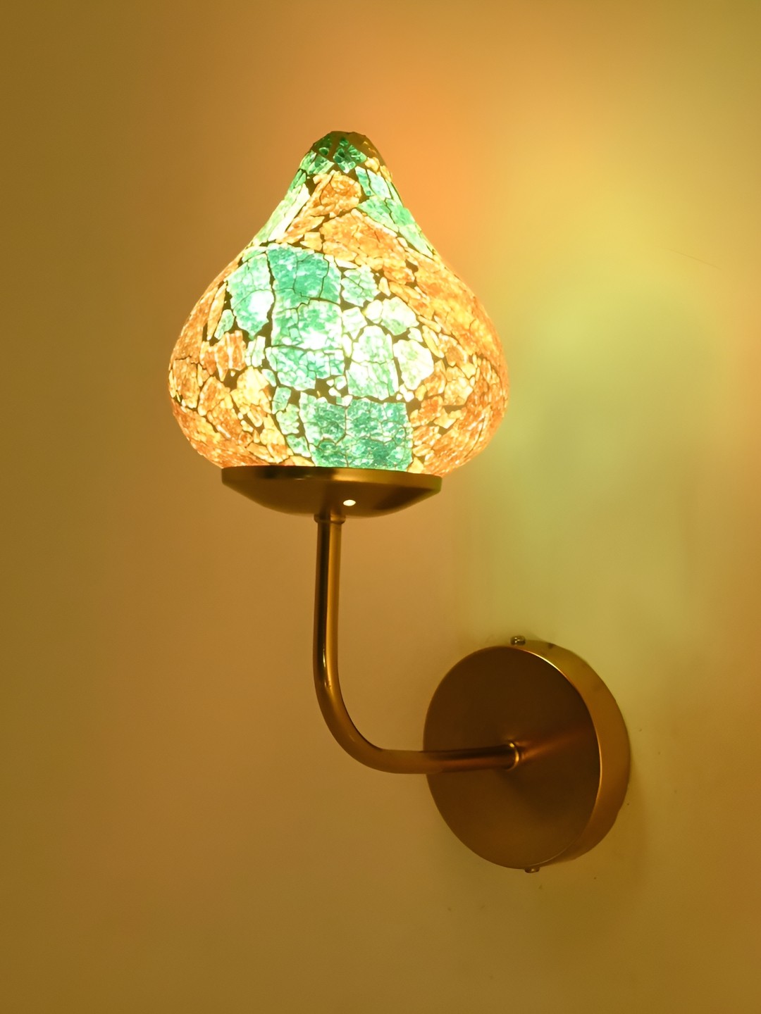 

Afast Blue & Orange Glass Traditional Rectangle Shaped Wall Lamp