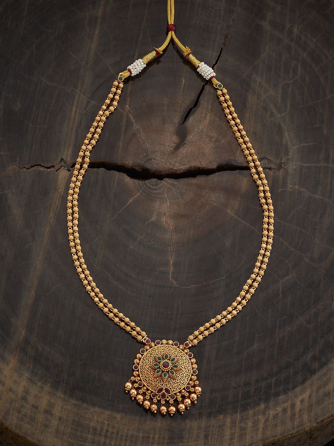 

Kushal's Fashion Jewellery Gold-Plated Temple Necklace