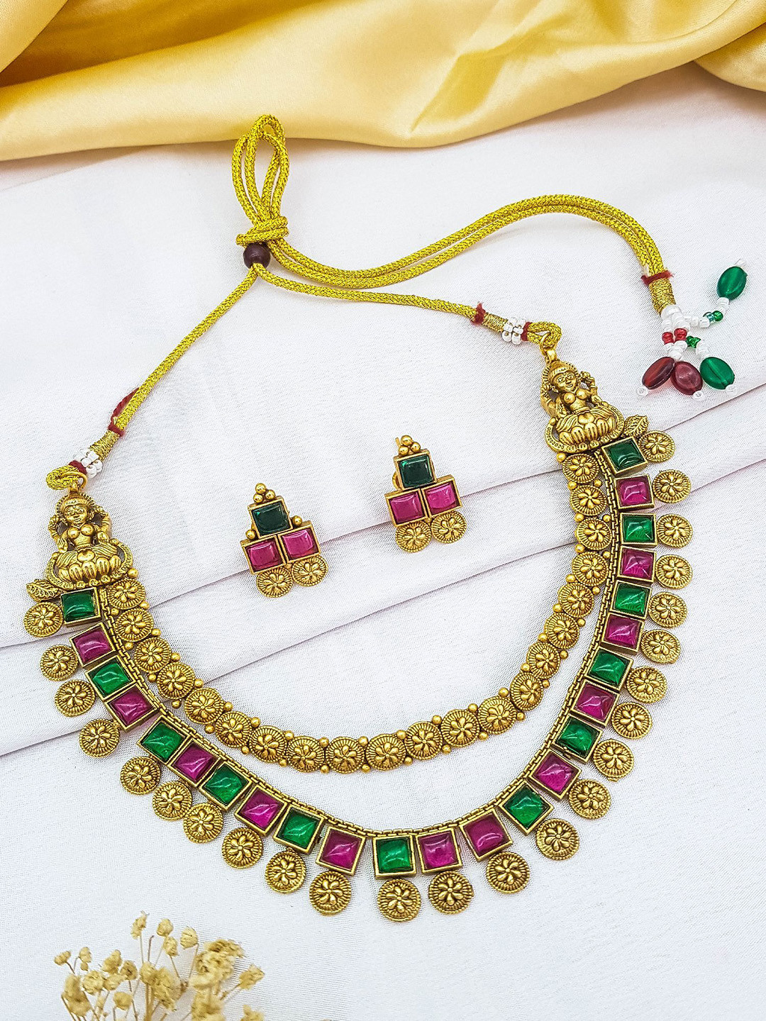 

GRIIHAM Gold-Plated CZ Studded Jewellery Set