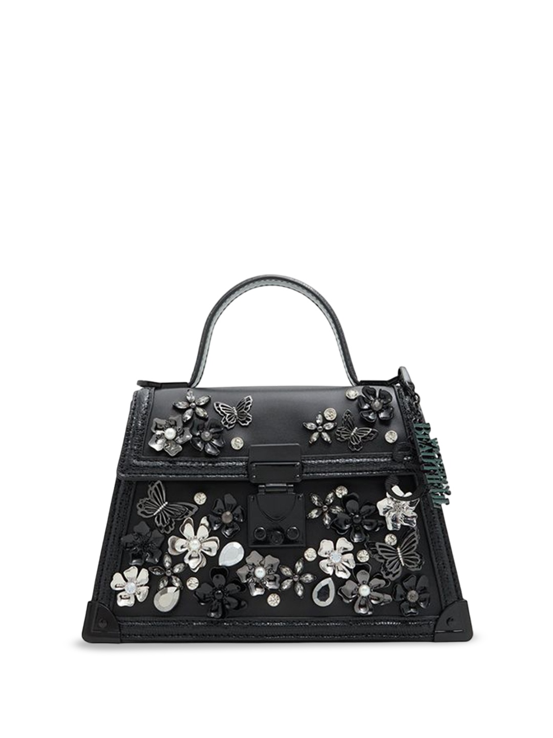 

ALDO Embellished Swagger Satchel, Black