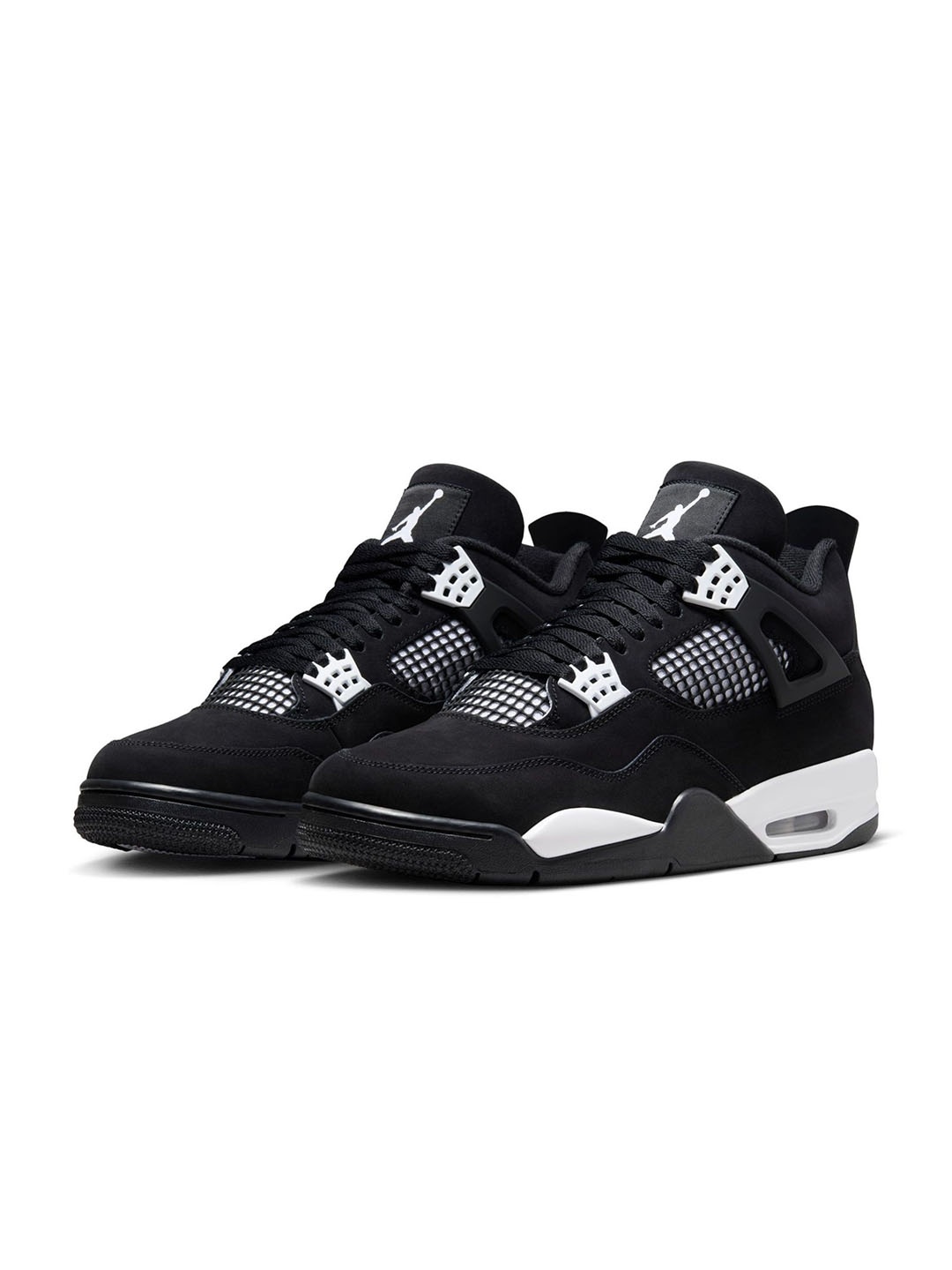 

Nike Men Air Jordan 4 Retro "White Thunder" Casual Shoes, Black