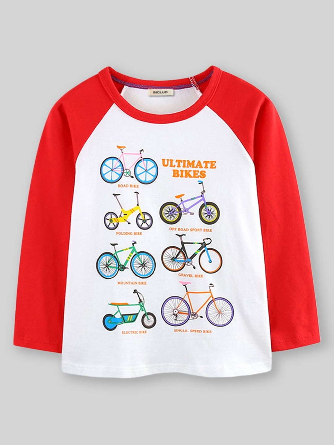 

INCLUD Boys Graphic Printed Round Neck Cotton T-shirt, White
