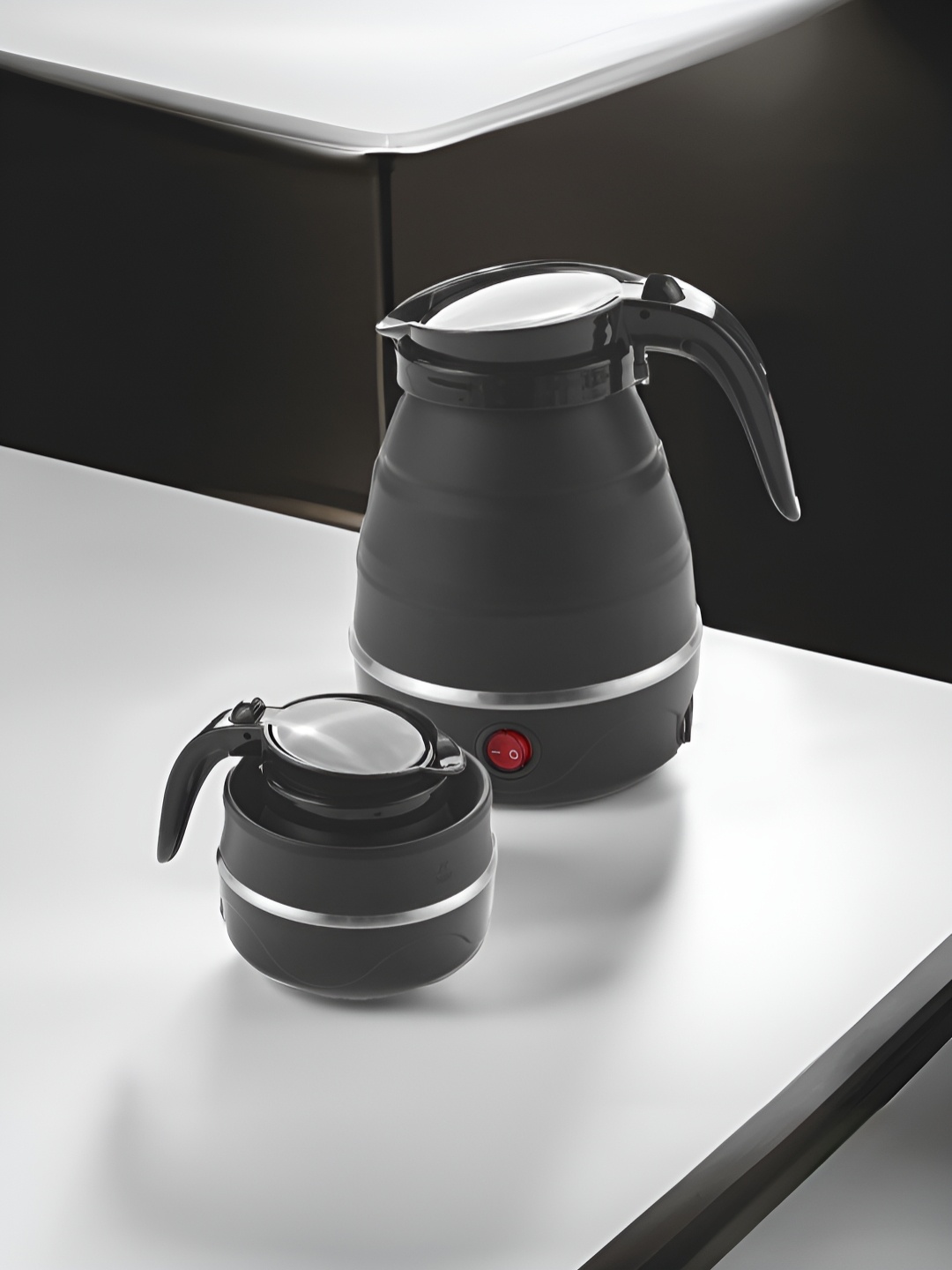 

UMAI Black & Stainless Steel Foldable Electric Kettle 600 ML