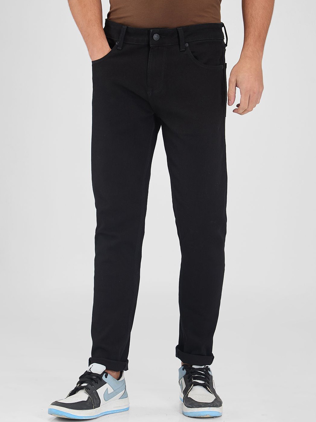 

SPYKAR Men Slim Fit Low-Rise Stretchable Jeans, Black