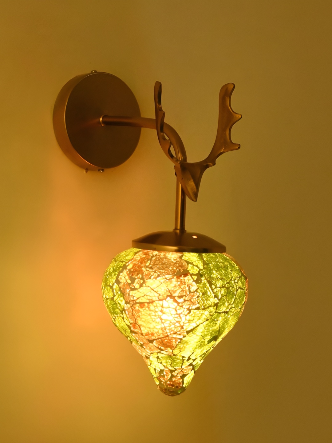

Afast Green & Orange Glass Traditional Rectangle Shaped Wall Lamp