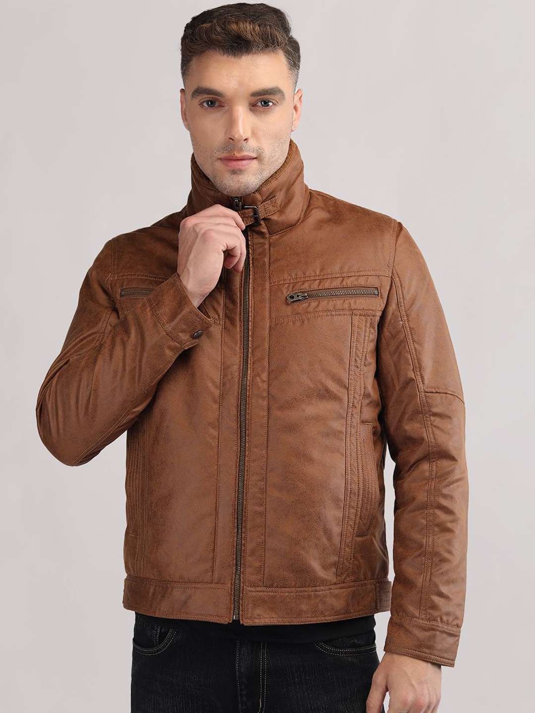 

LURE URBAN Men Outdoor Puffer Jacket, Tan