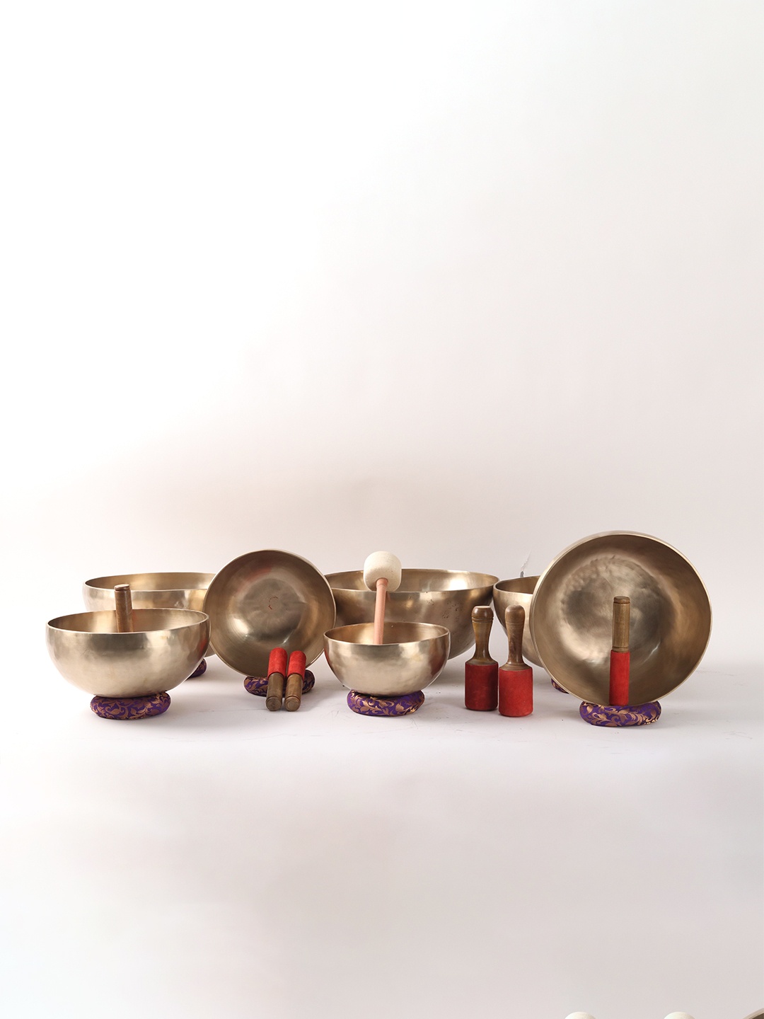 

Exotic India Bronze 7 Pieces Metal Singing Bowls
